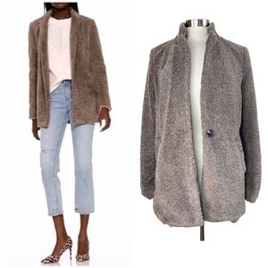 BANANA REPUBLIC Taupe Teddy Blazer Coat size M